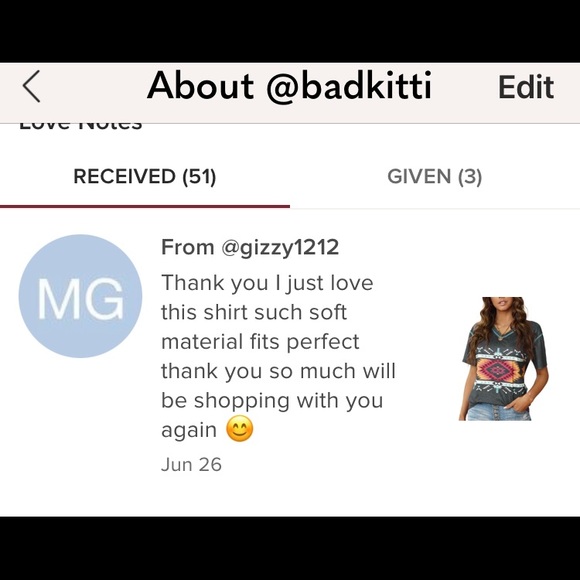 Gray Aztec Geometric Print V Neck Tee - Picture 2 of 10